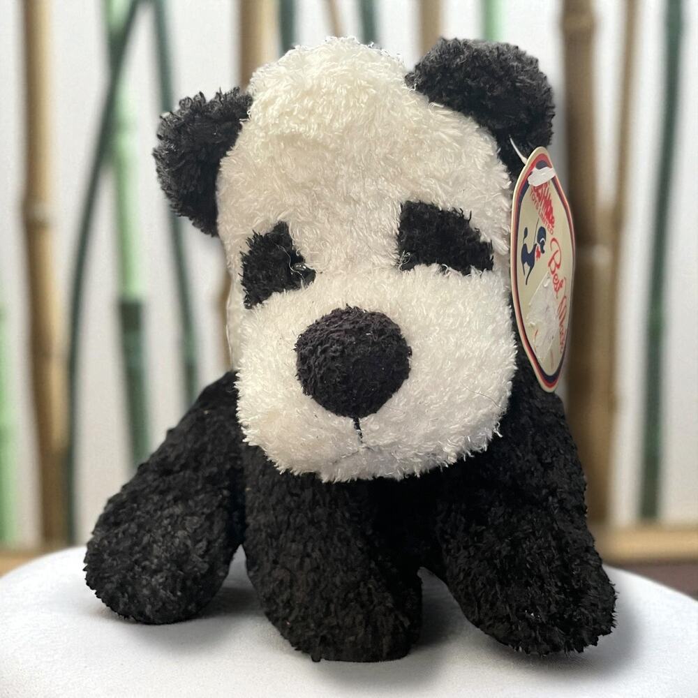 Plush Panda Bear Stuffed Animal Best Made Toys Black White Nursery Baby Gift 9"